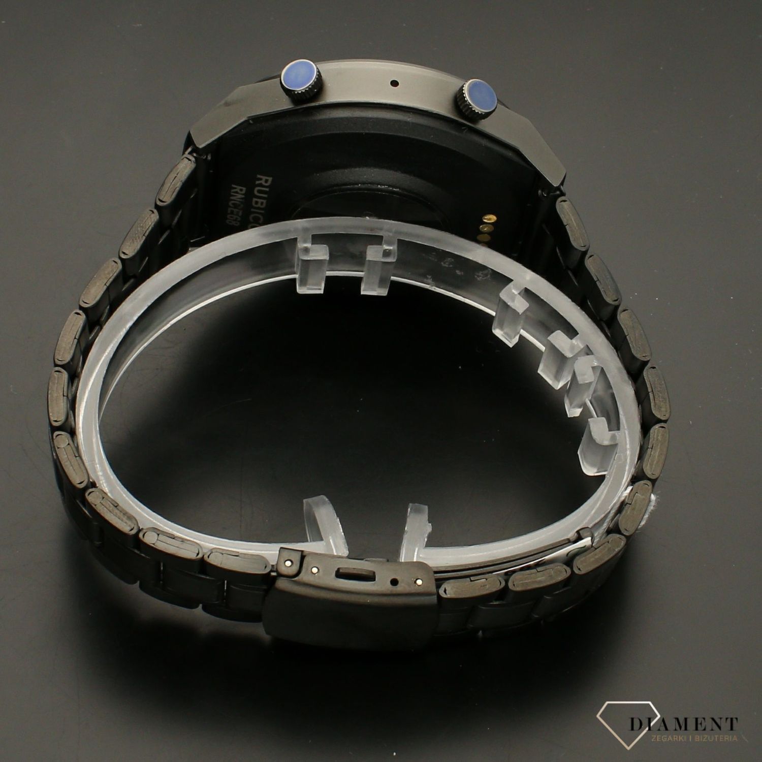 Zegarek Smartwatch Rubicon na czarnej bransolecie RNCE68.webp